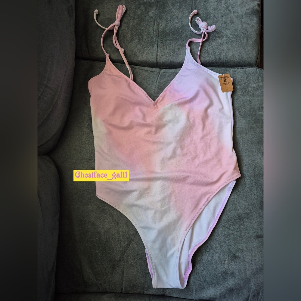 Victoria's Secrert Pink : Pink, Blue & Purple Ombre Watercolor One Swimsuit